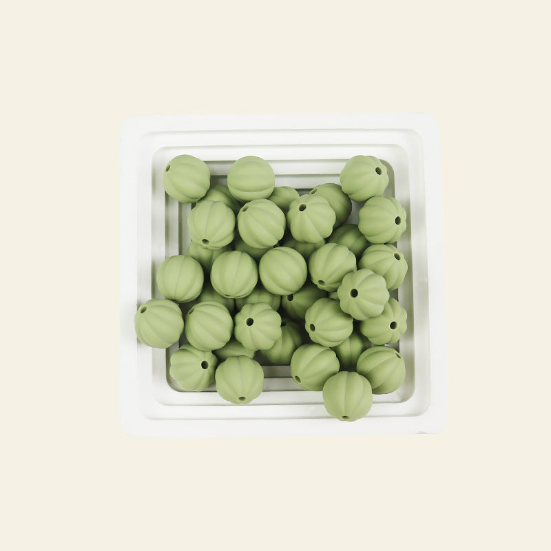 Wholesale 100pcs/pack Candy-colored silicone pumpkin beads